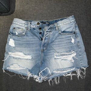 Fashion nova denim, distressed shorts, size 7